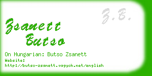 zsanett butso business card